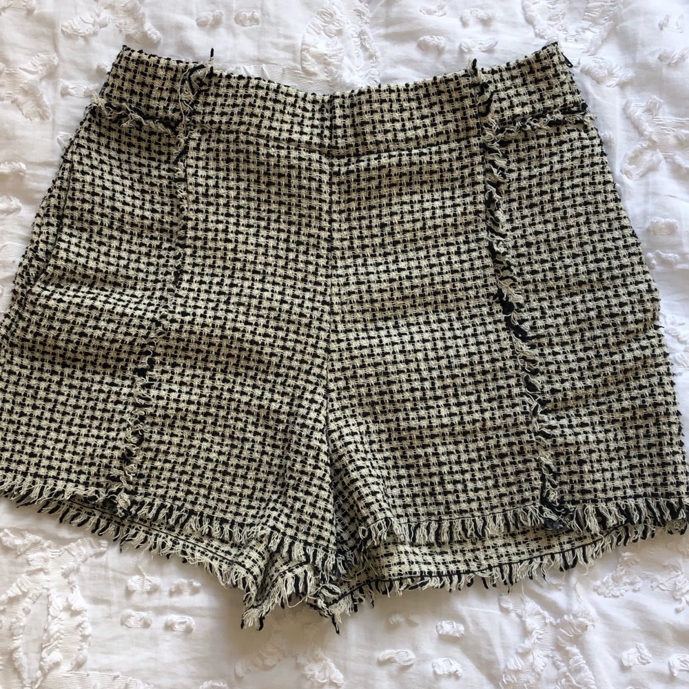 Zara Black And White Shorts - image 1